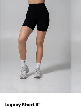 Legacy Black High-Waisted Bike Shorts